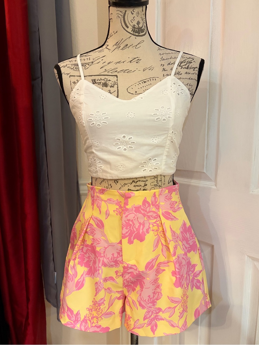 White Fox Boutique High-Waist Summer Blossom Floral Shorts